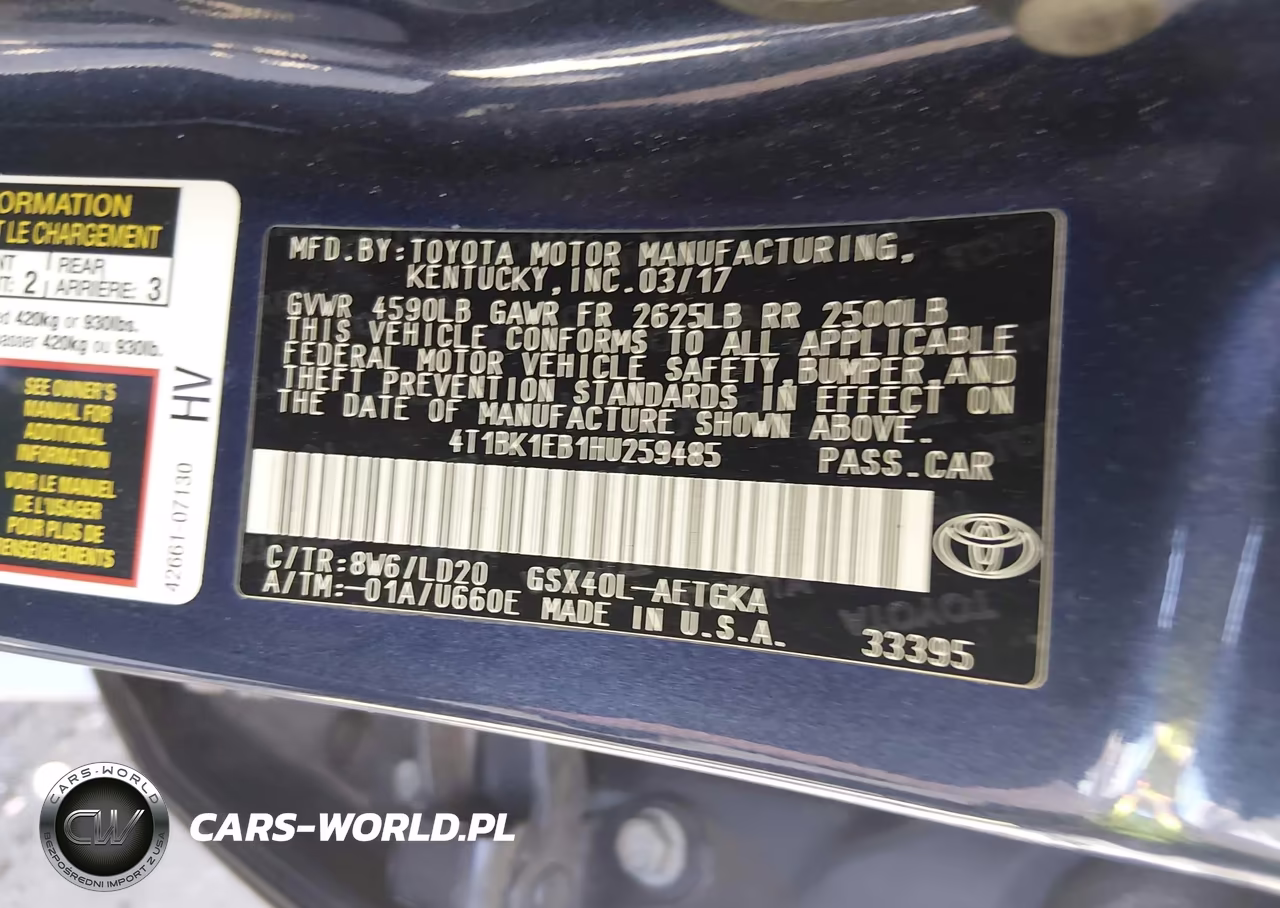 2017 Toyota Avalon Xle VIN:4T1BK1EB1HU259485 - 9