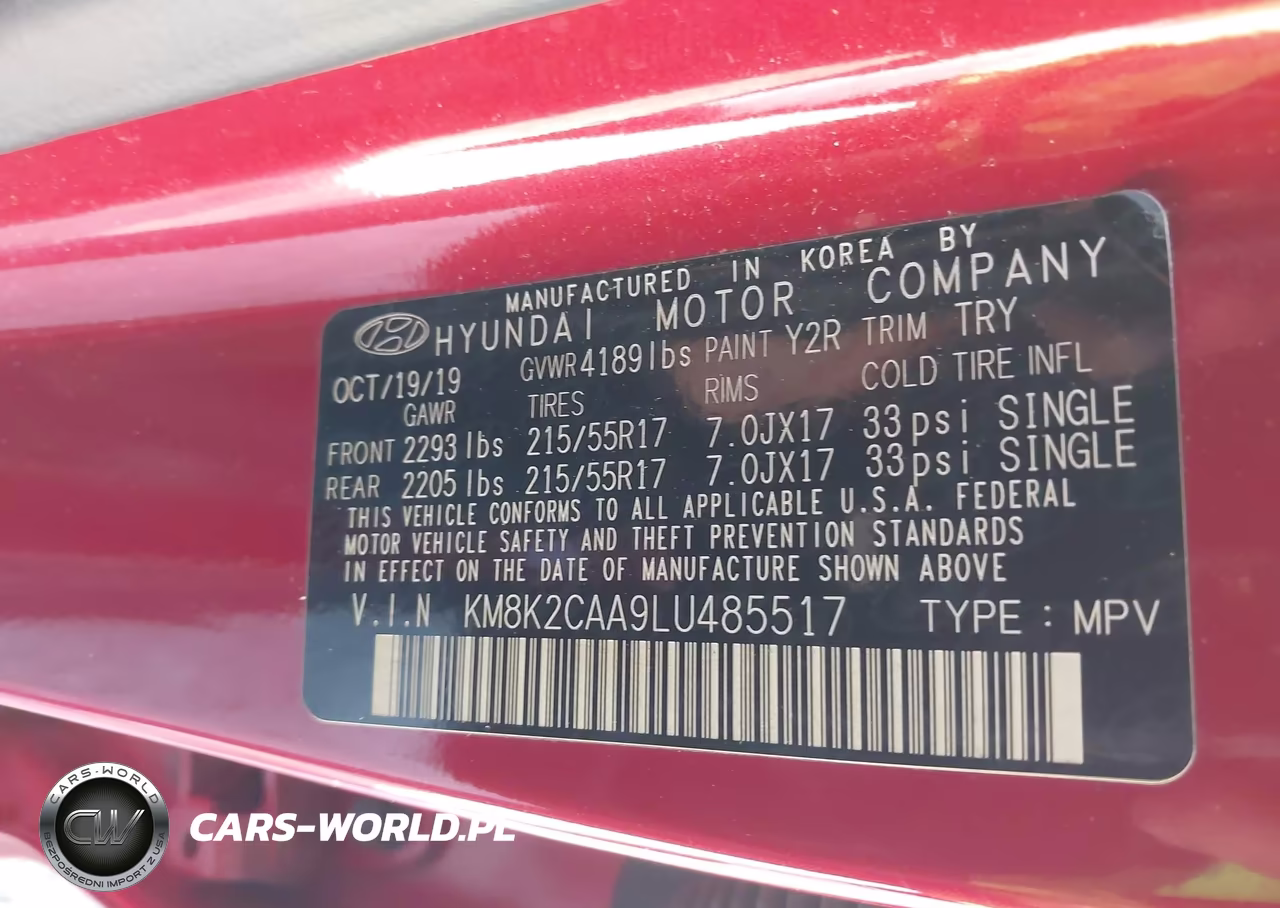 2020 Hyundai Kona Sel VIN:KM8K2CAA9LU485517 - 9