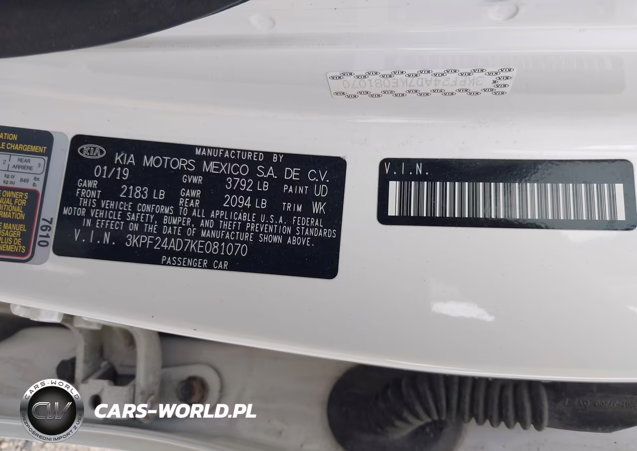 2019 Kia Forte Lxs VIN:3KPF24AD7KE081070 - 9