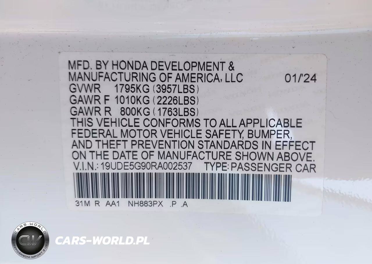 2024 Acura Integra Type S VIN:19UDE5G90RA002537 - 9