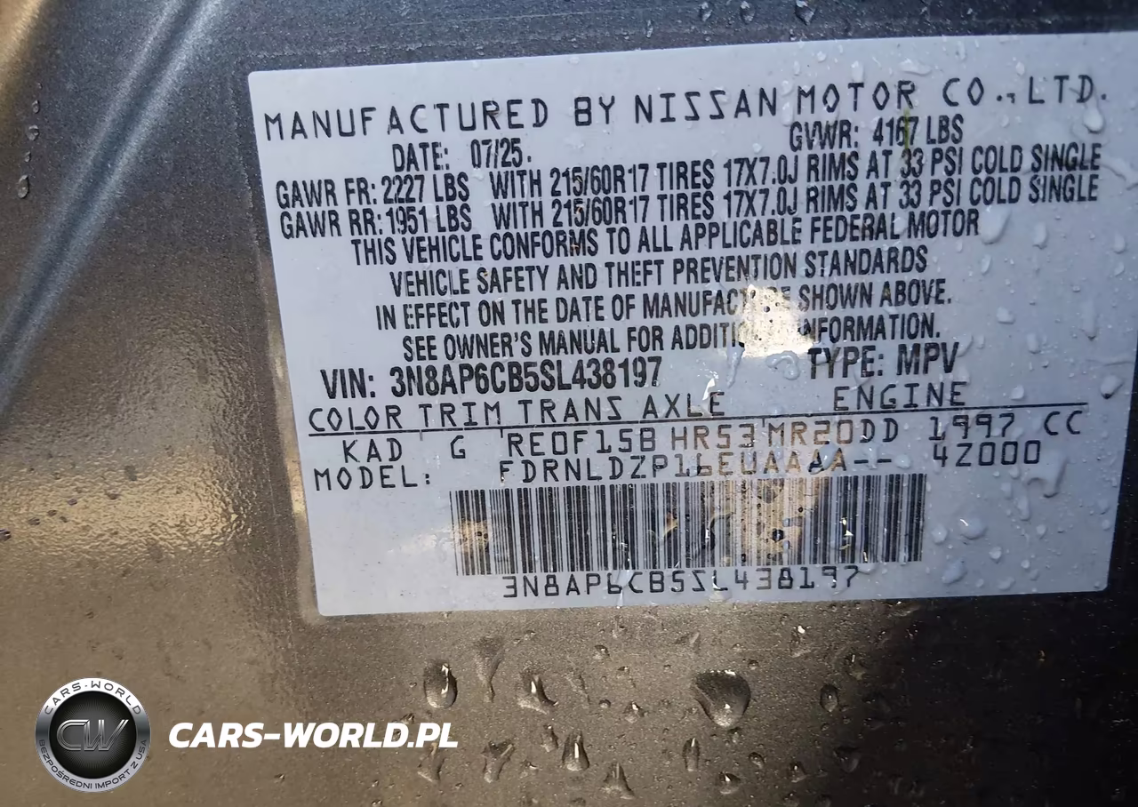 2025 Nissan Kicks Sv Intelligent Awd VIN:3N8AP6CB5SL438197 - 9