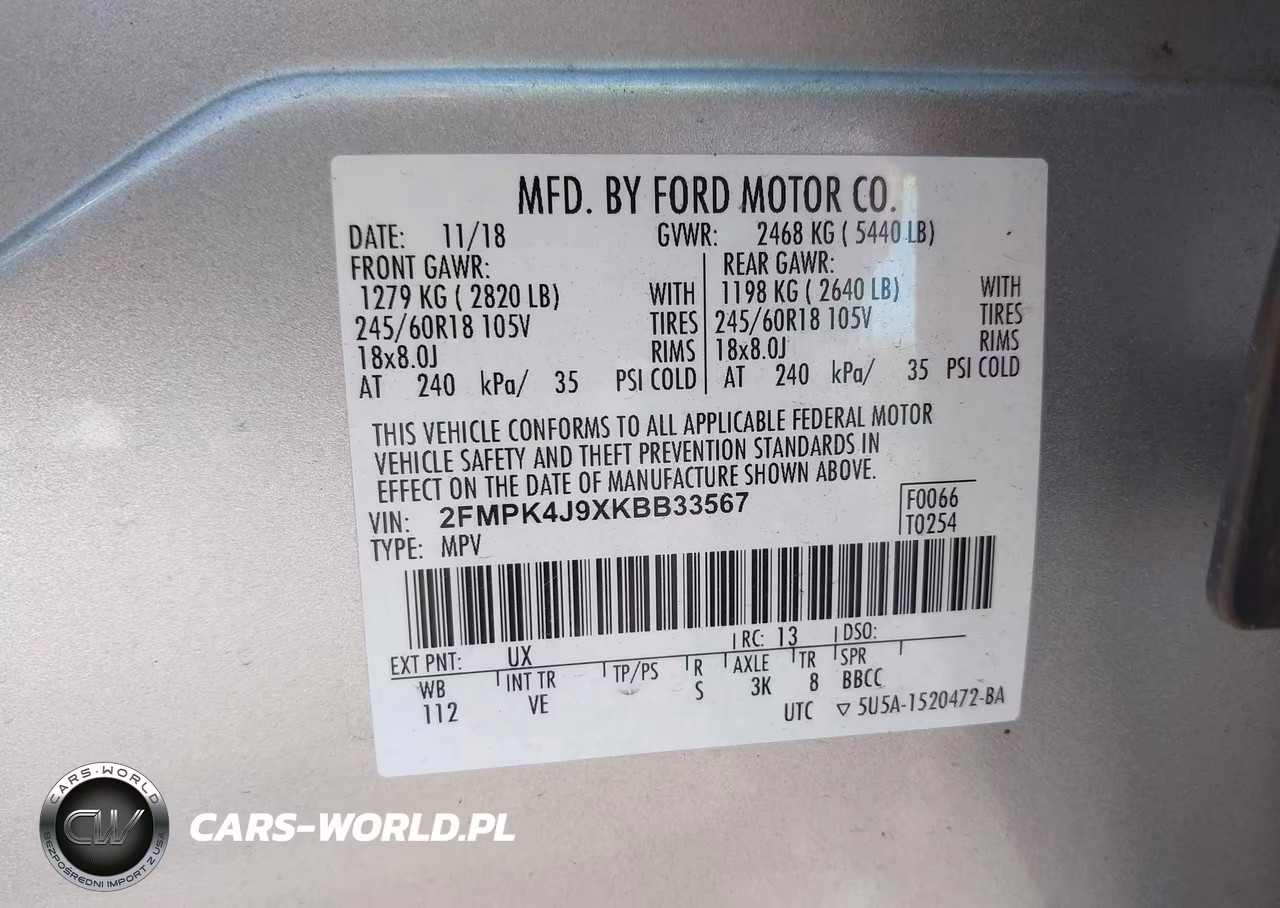 2019 Ford Edge Sel VIN:2FMPK4J9XKBB33567 - 9