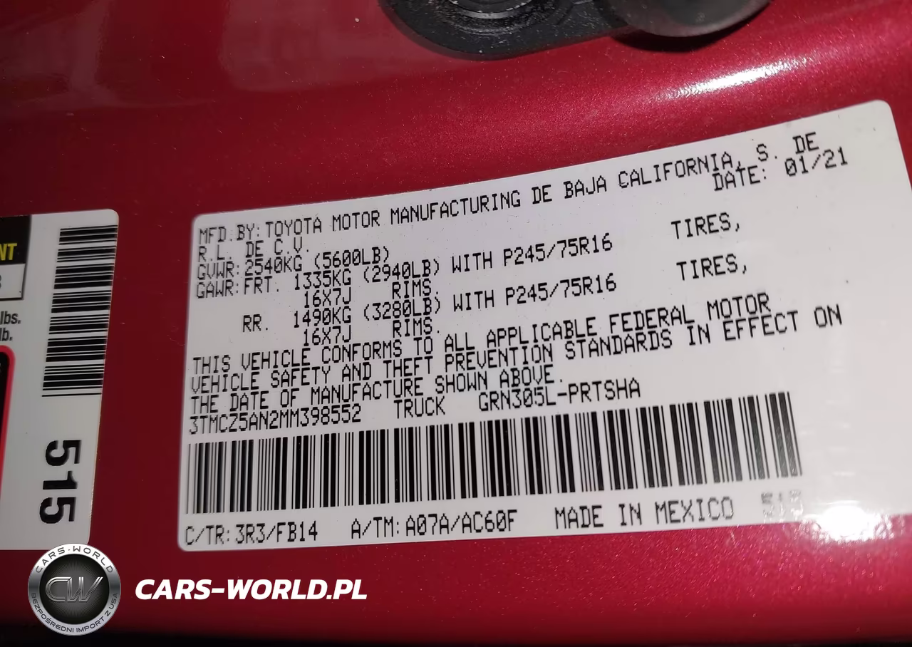 2021 Toyota Tacoma Sr V6 VIN:3TMCZ5AN2MM398552 - 9