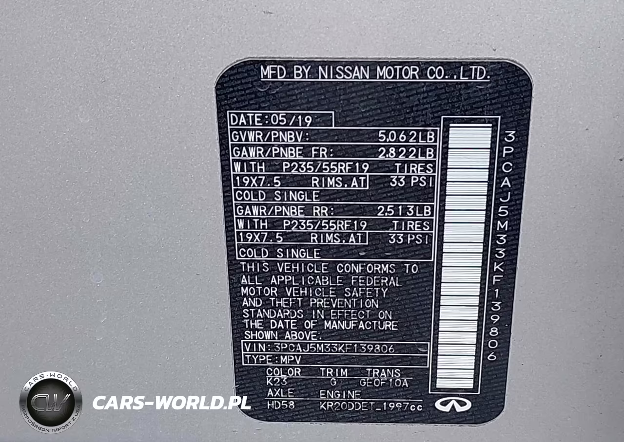 2019 Infiniti Qx50 Luxe VIN:3PCAJ5M33KF139806 - 9