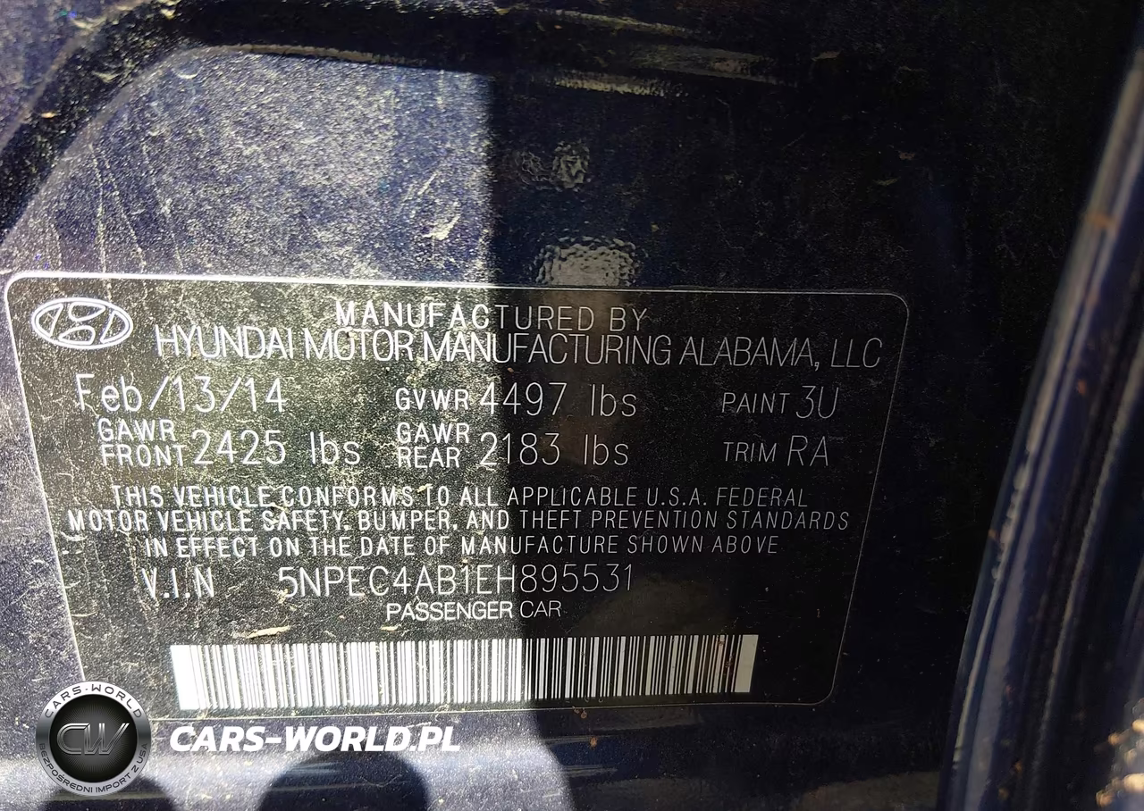 2014 Hyundai Sonata Limited 2.0T VIN:5NPEC4AB1EH895531 - 9