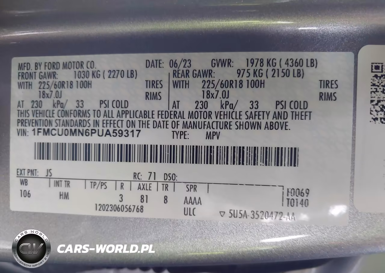 2023 Ford Escape St Line VIN:1FMCU0MN6PUA59317 - 9