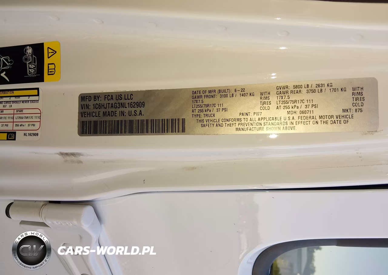 2022 Jeep Gladiator Willys 4X4 VIN:1C6HJTAG3NL162909 - 9