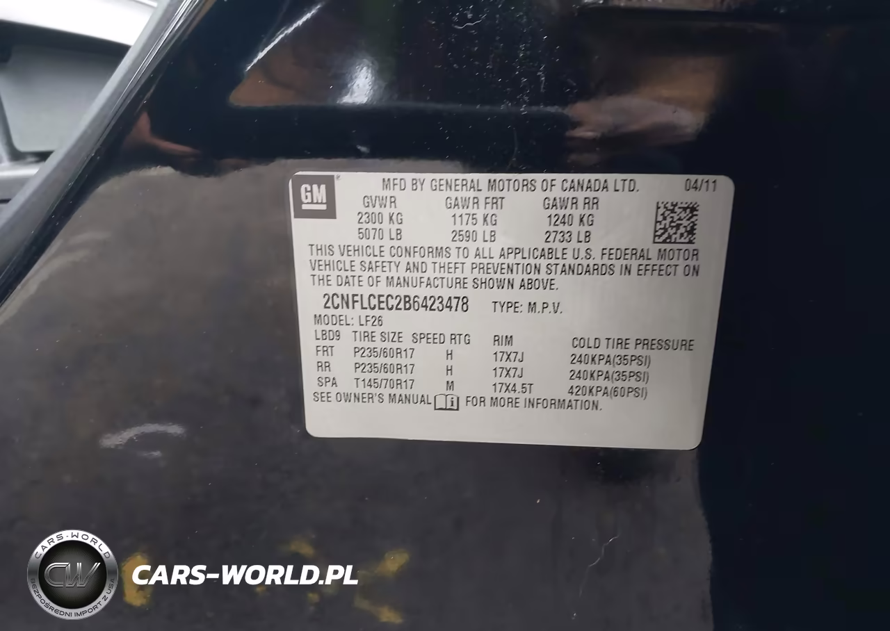 2011 Chevrolet Equinox Ls VIN:2CNFLCEC2B6423478 - 9
