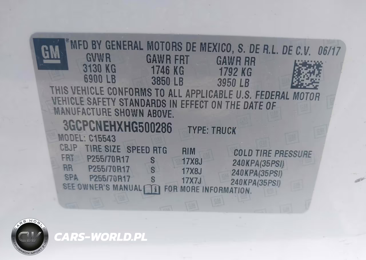 2017 Chevrolet Silverado 1500 Wt VIN:3GCPCNEHXHG500286 - 9