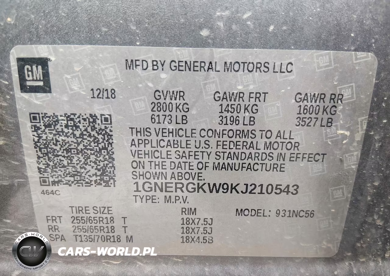 2019 Chevrolet Traverse 1Lt VIN:1GNERGKW9KJ210543 - 9
