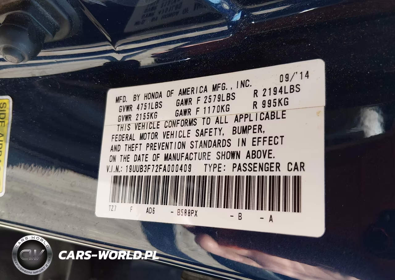 2015 Acura Tlx V6 Advance VIN:19UUB3F72FA000409 - 9