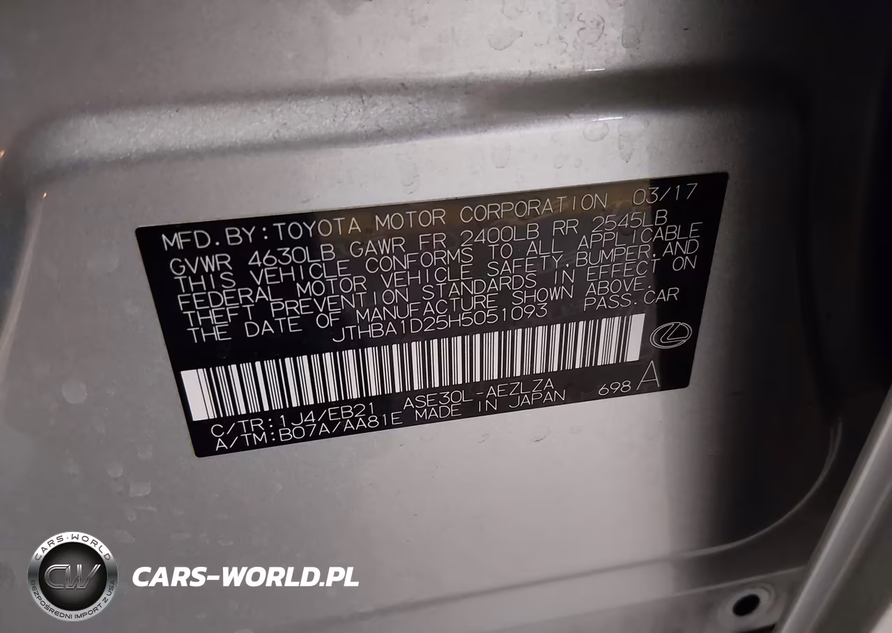 2017 Lexus Is 200T VIN:JTHBA1D25H5051093 - 9