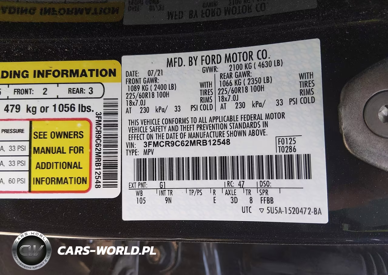 2021 Ford Bronco Sport Outer Banks VIN:3FMCR9C62MRB12548 - 8