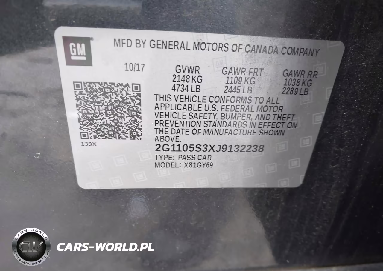 2018 Chevrolet Impala 1Lt VIN:2G1105S3XJ9132238 - 9