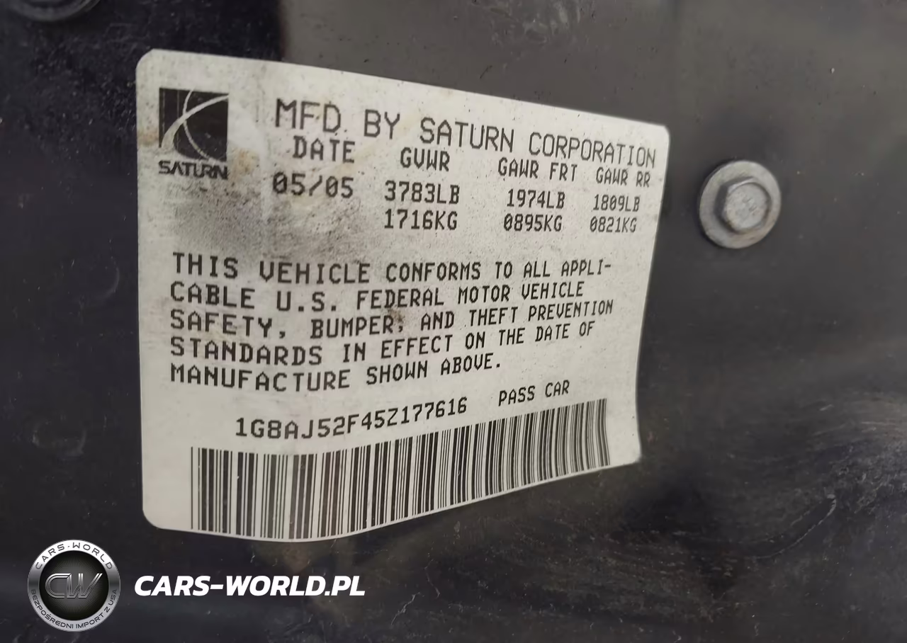 2005 Saturn Ion 2 VIN:1G8AJ52F45Z177616 - 9