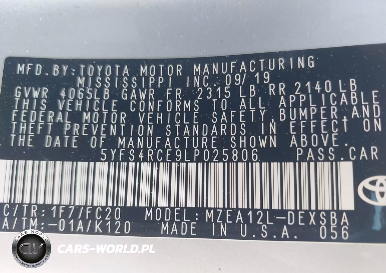 2020 Toyota Corolla Se VIN:5YFS4RCE9LP025806 - 9