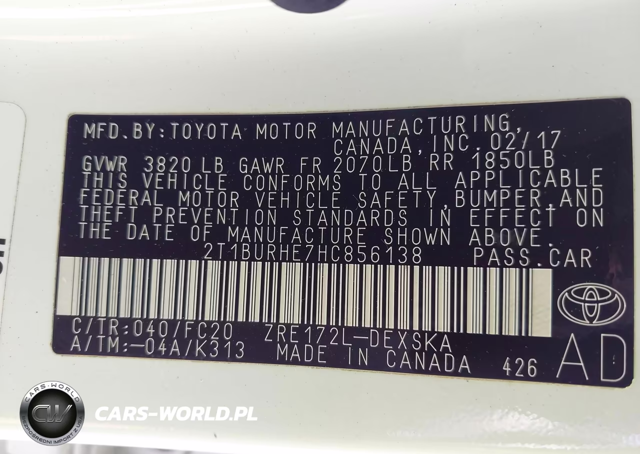 2017 Toyota Corolla Se VIN:2T1BURHE7HC856138 - 9