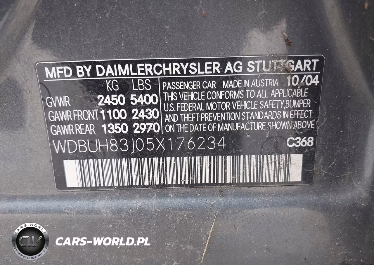 2005 Mercedes-Benz E 500 4Matic VIN:WDBUH83J05X176234 - 9
