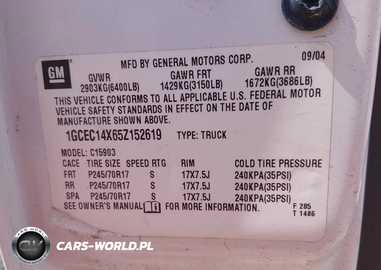 2005 Chevrolet Silverado 1500 Work Truck VIN:1GCEC14X65Z152619 - 9