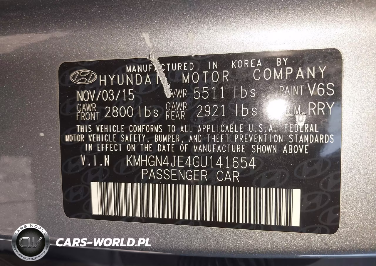 2016 Hyundai Genesis 3.8 VIN:KMHGN4JE4GU141654 - 9