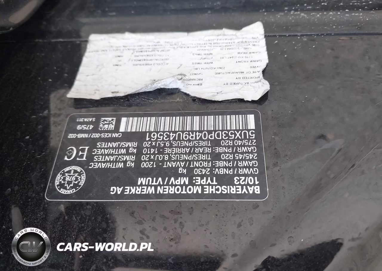 2024 BMW X3 xDrive30I VIN:5UX53DP04R9U43561 - 9