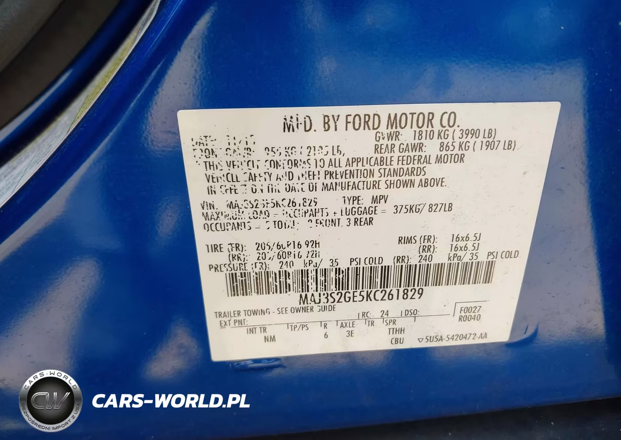 2019 Ford Ecosport Se VIN:MAJ3S2GE5KC261829 - 9