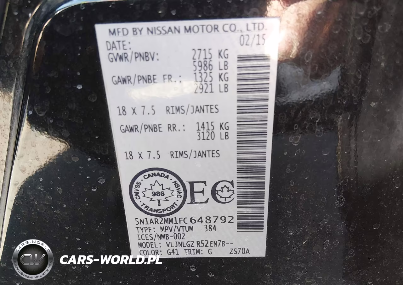 2015 Nissan Pathfinder Platinum-S-Sl-Sv VIN:5N1AR2MM1FC648792 - 9