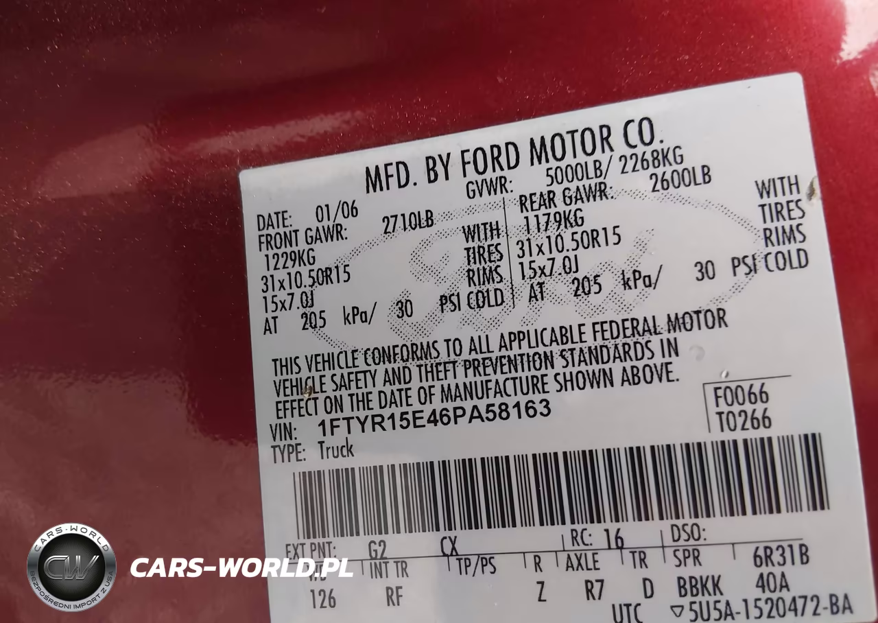 2006 Ford Ranger VIN:1FTYR15E46PA58163 - 9