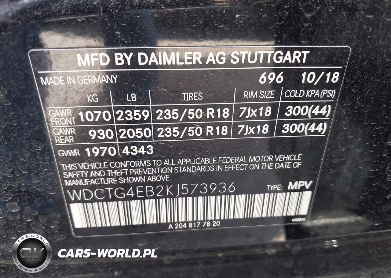 2019 Mercedes-Benz Gla 250 VIN:WDCTG4EB2KJ573936 - 9