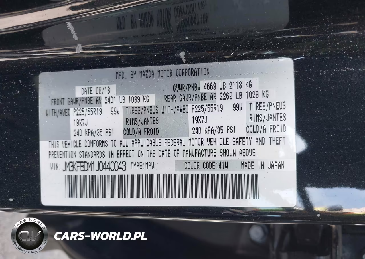 2018 Mazda Cx-5 Grand Touring VIN:JM3KFBDM1J0440043 - 9