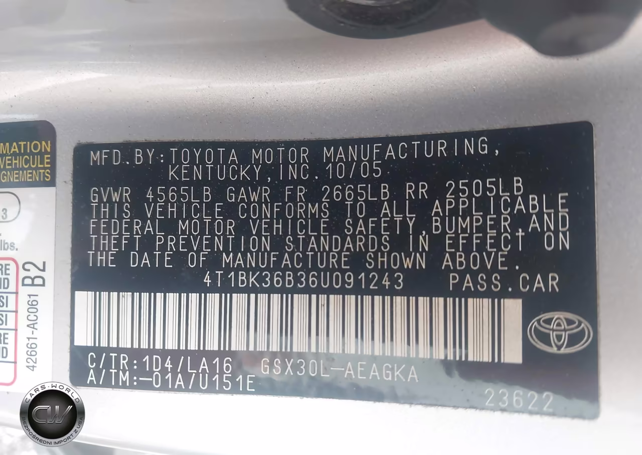 2006 Toyota Avalon Xls VIN:4T1BK36B36U091243 - 9