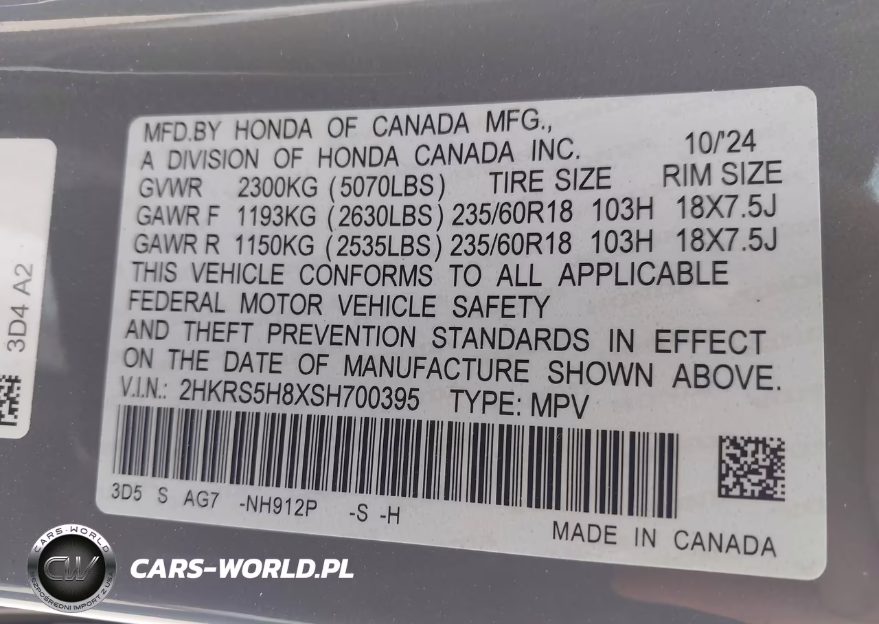 2025 Honda Cr-V Hybrid Sport-L VIN:2HKRS5H8XSH700395 - 9