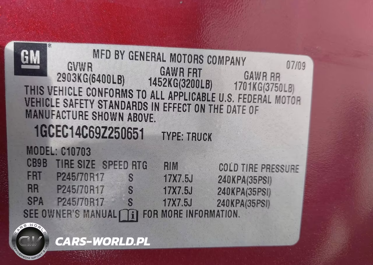 2009 Chevrolet Silverado 1500 Work Truck VIN:1GCEC14C69Z250651 - 9