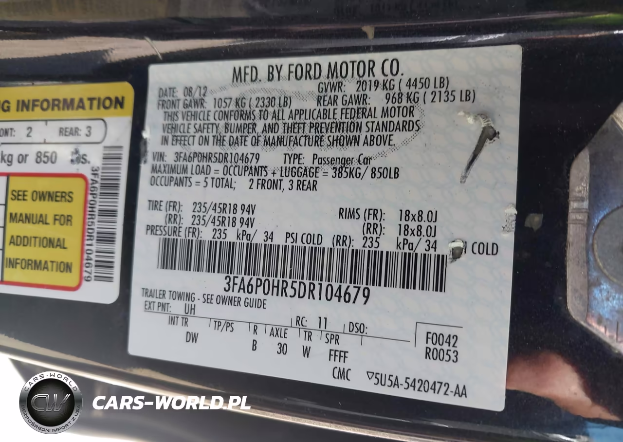 2013 Ford Fusion Se VIN:3FA6P0HR5DR104679 - 9