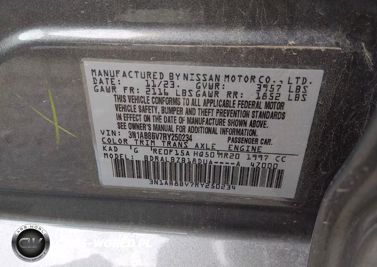 2024 Nissan Sentra S Xtronic Cvt VIN:3N1AB8BV7RY250234 - 9