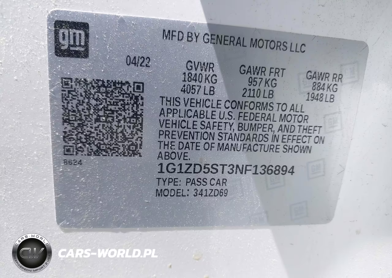 2022 Chevrolet Malibu Fwd Lt VIN:1G1ZD5ST3NF136894 - 9