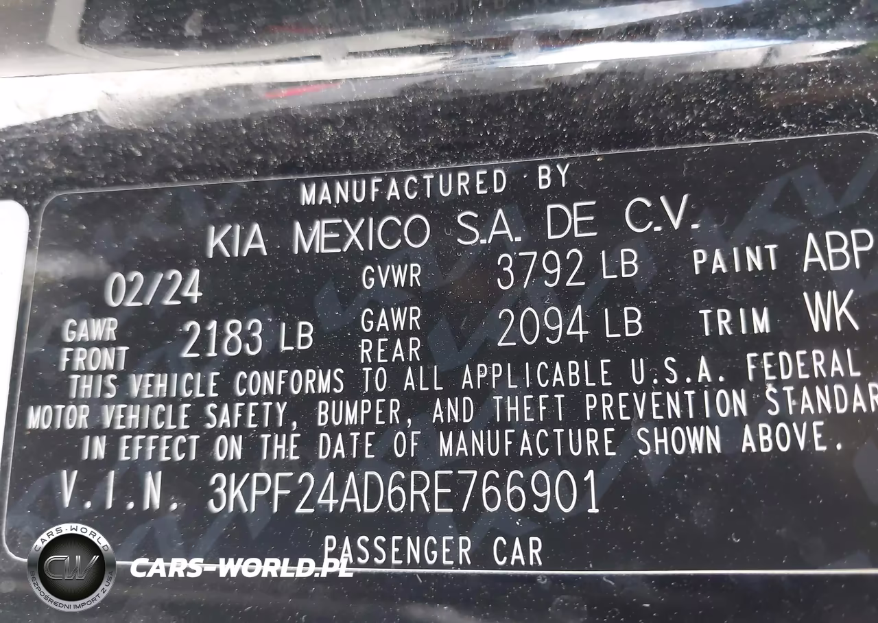 2024 Kia Forte Lx VIN:3KPF24AD6RE766901 - 9