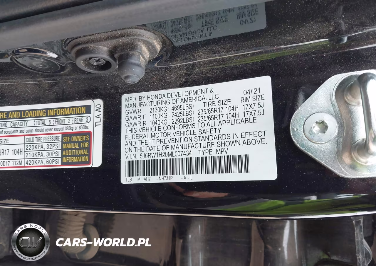 2021 Honda Cr-V 2Wd Lx VIN:5J6RW1H20ML007434 - 9