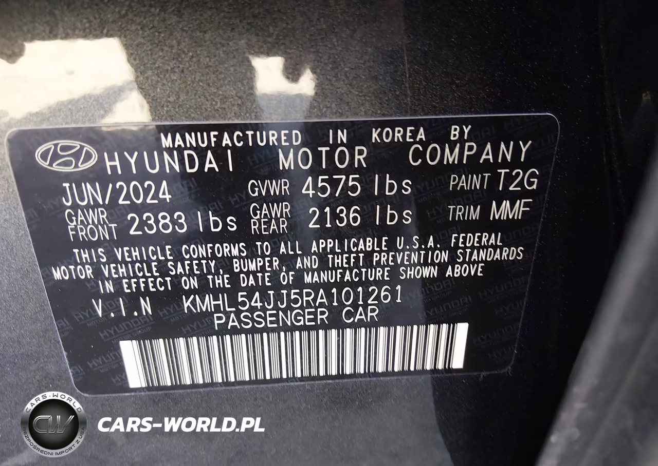 2024 Hyundai Sonata Hybrid Limited VIN:KMHL54JJ5RA101261 - 9