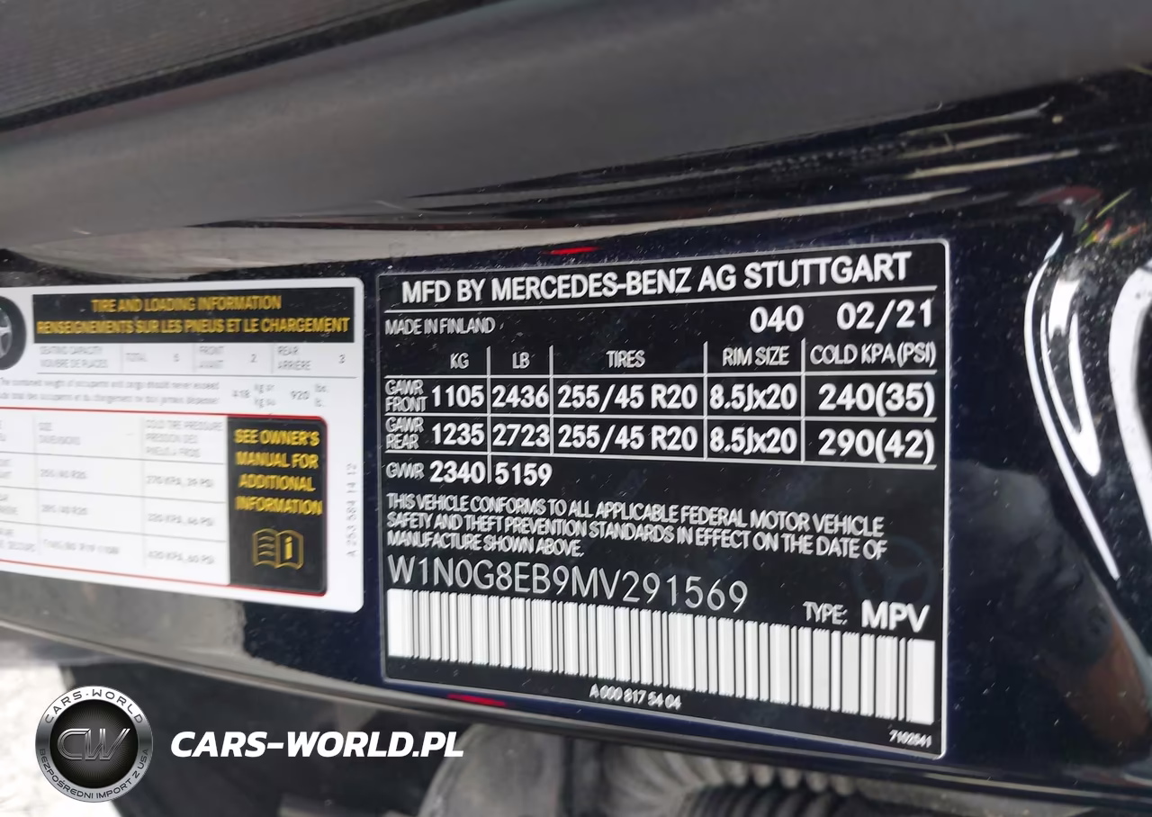 2021 Mercedes-Benz Glc 300 4Matic Suv VIN:W1N0G8EB9MV291569 - 9