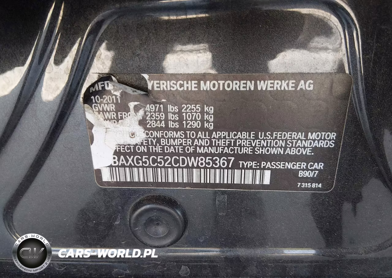 2012 BMW 528I VIN:WBAXG5C52CDW85367 - 9