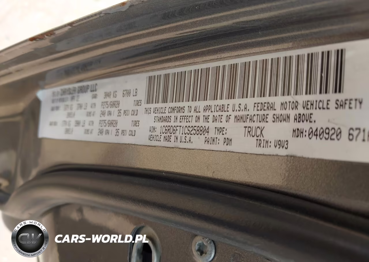 2012 Ram 1500 St VIN:1C6RD6FT1CS258804 - 9