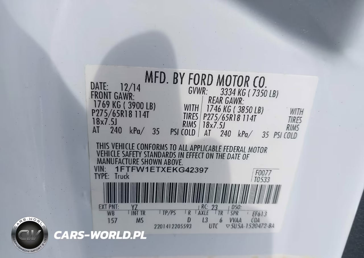 2014 Ford F-150 Xlt VIN:1FTFW1ETXEKG42397 - 9