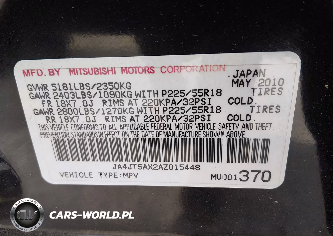 2010 Mitsubishi Outlander Gt VIN:JA4JT5AX2AZ015448 - 9