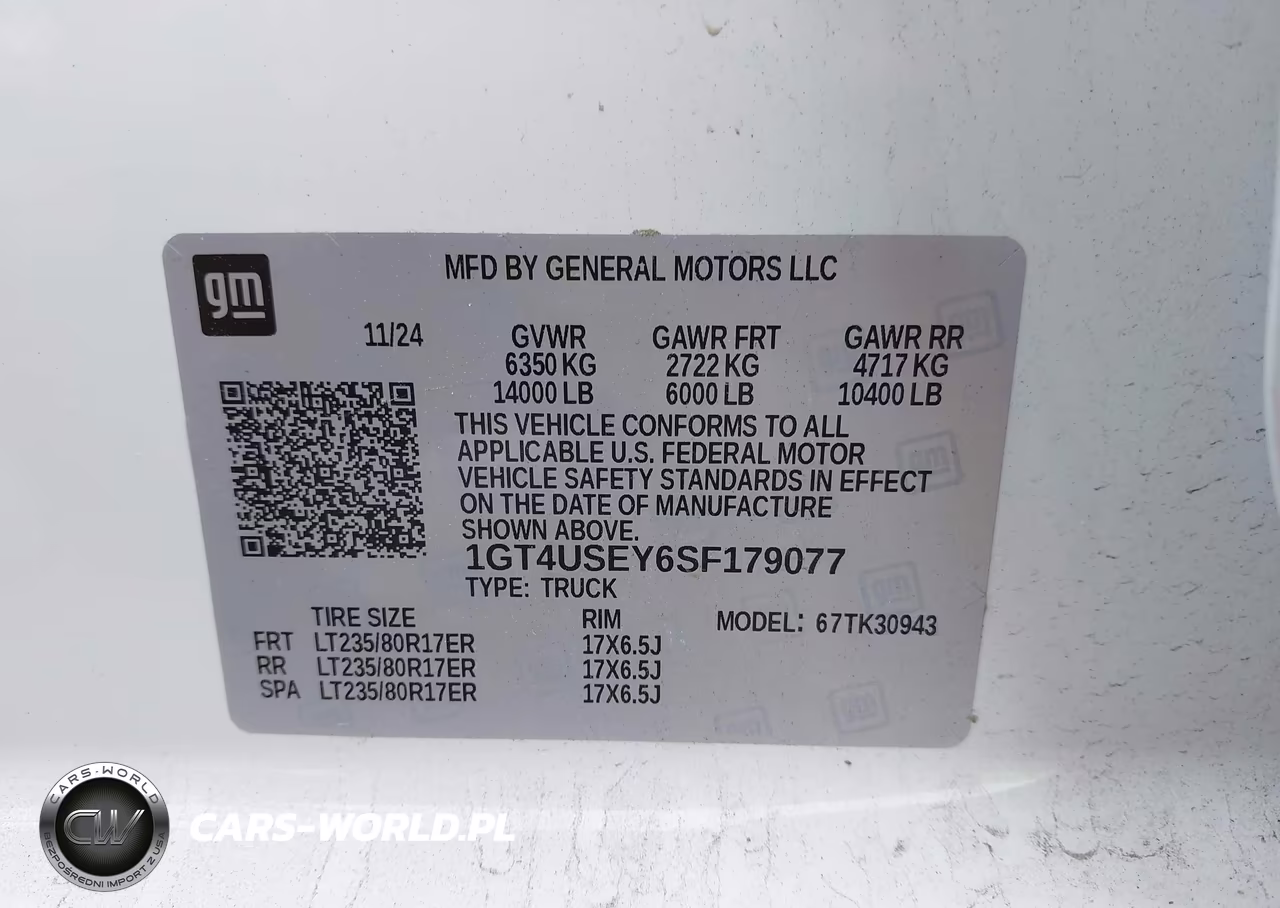 2025 GMC Sierra 3500Hd 4Wd Long Bed Pro VIN:1GT4USEY6SF179077 - 8