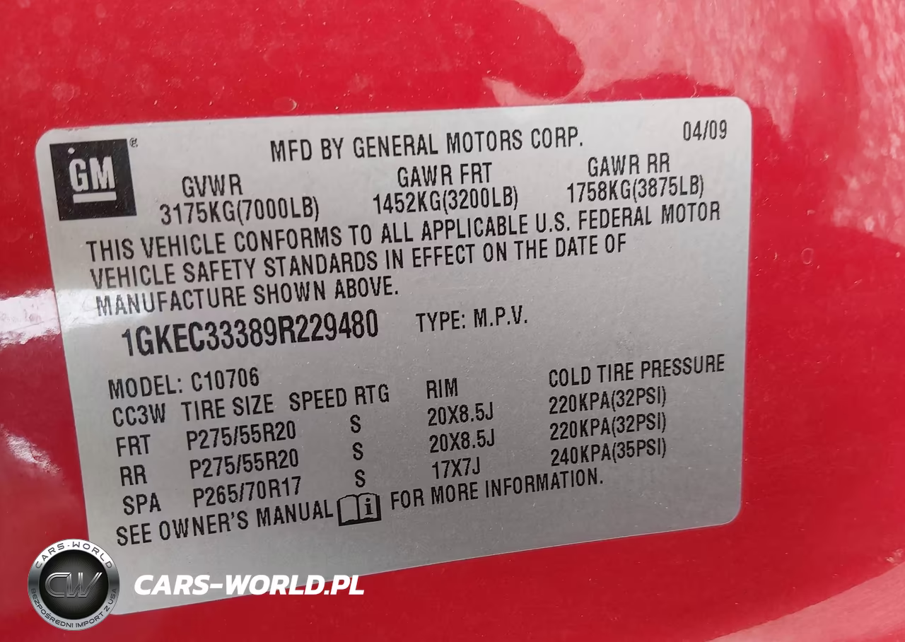 2009 GMC Yukon Slt2 VIN:1GKEC33389R229480 - 9