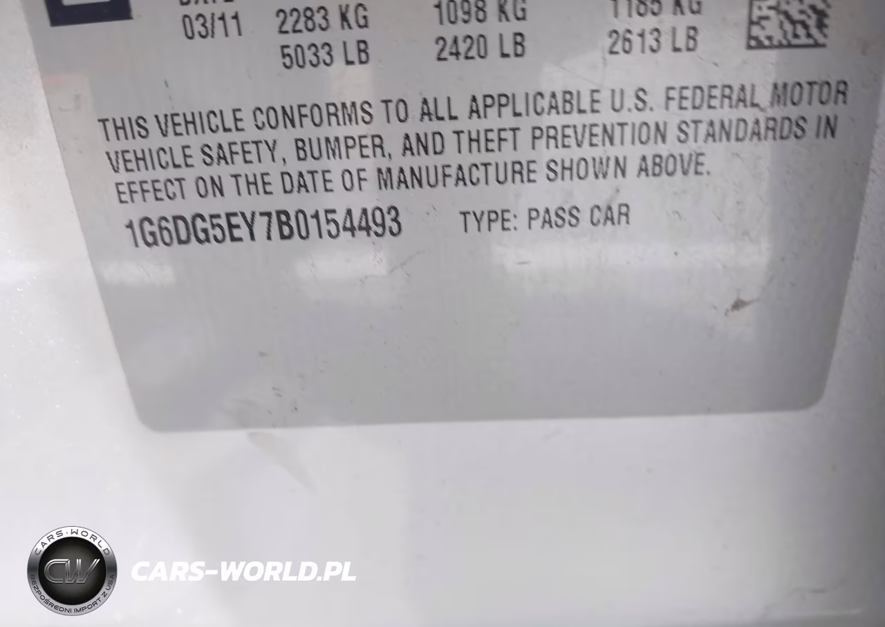 2011 Cadillac Cts Luxury VIN:1G6DG5EY7B0154493 - 9