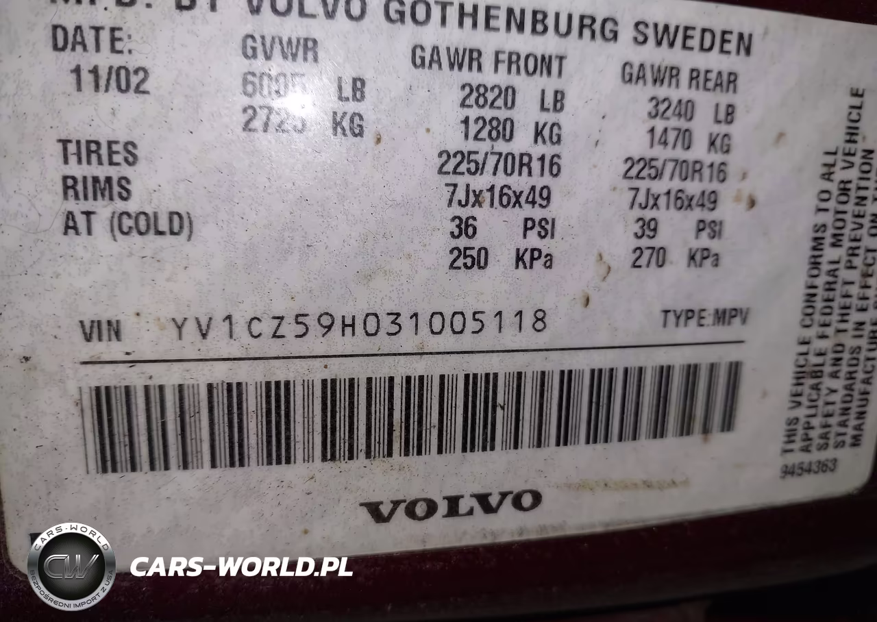 2003 Volvo Xc90 2.5T VIN:YV1CZ59H031005118 - 9