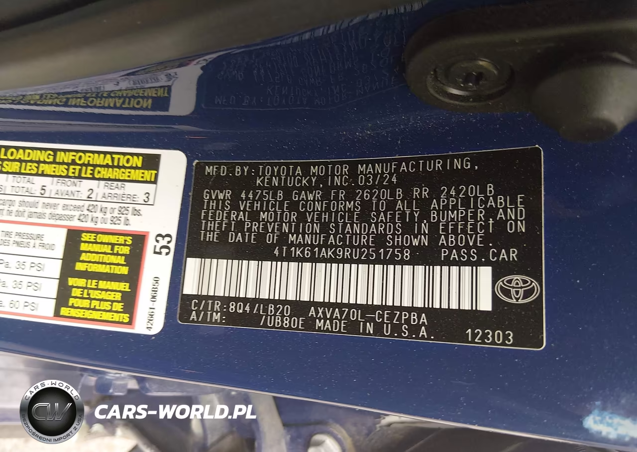 2024 Toyota Camry Xse VIN:4T1K61AK9RU251758 - 9