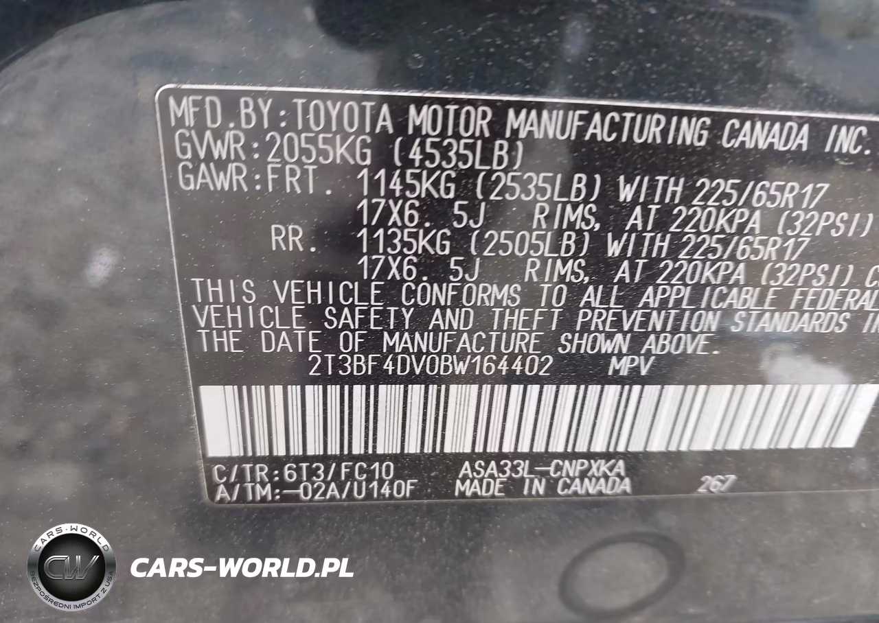 2011 Toyota Rav4 VIN:2T3BF4DV0BW164402 - 9